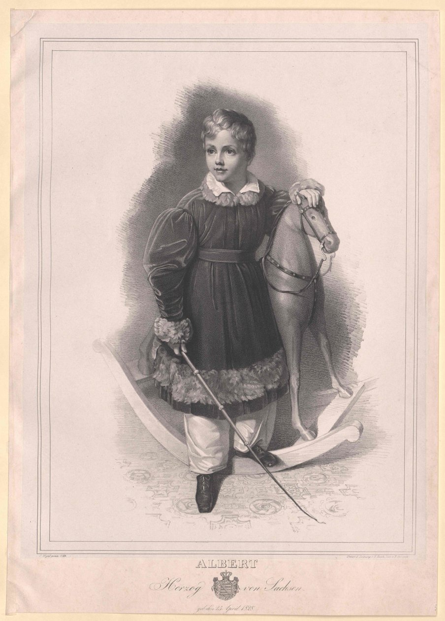 Albert I kung av Sachsen, av Artist Unknown