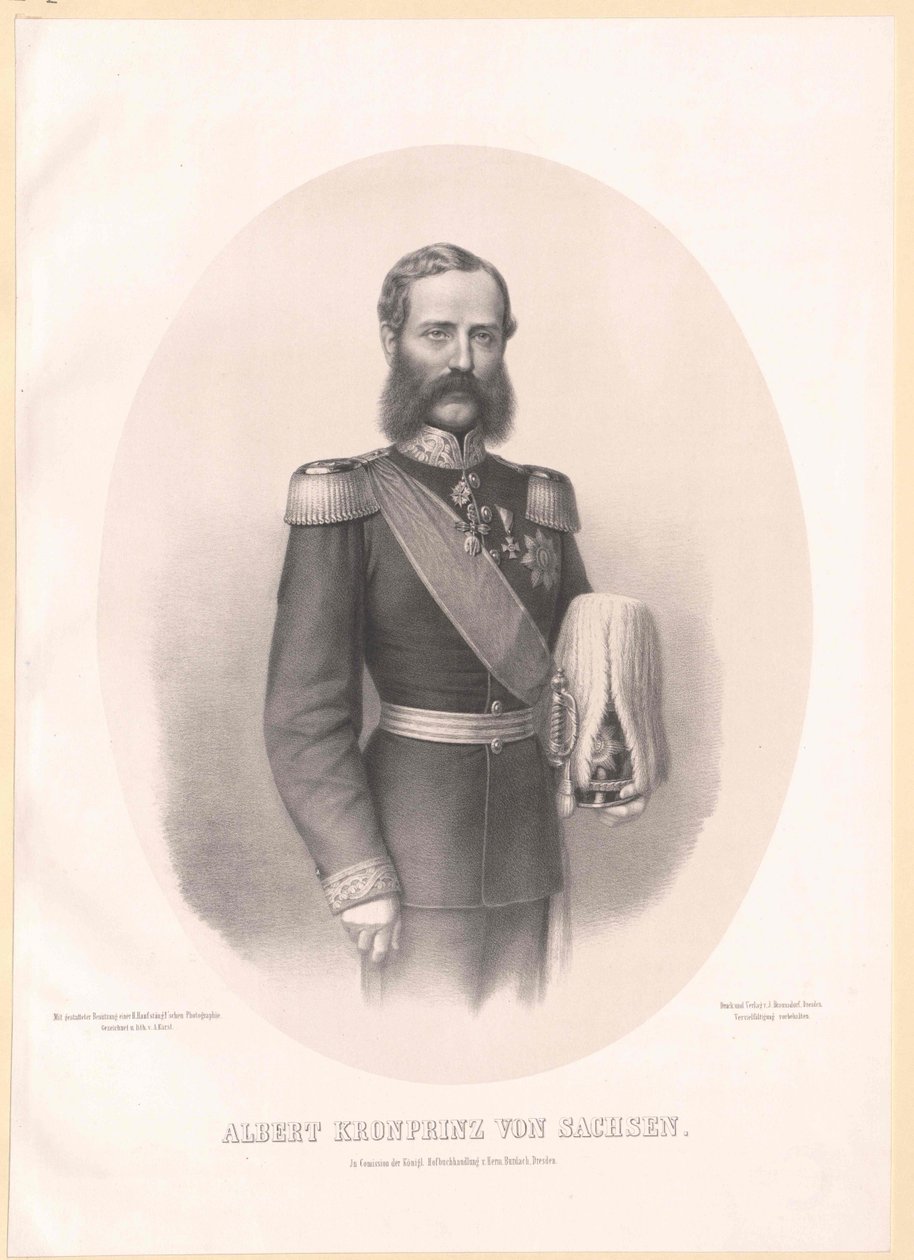 Albert I kung av Sachsen, av Artist Unknown