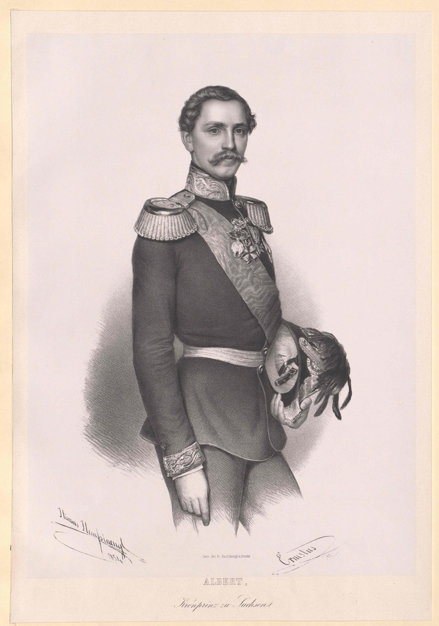 Albert I kung av Sachsen, av Artist Unknown