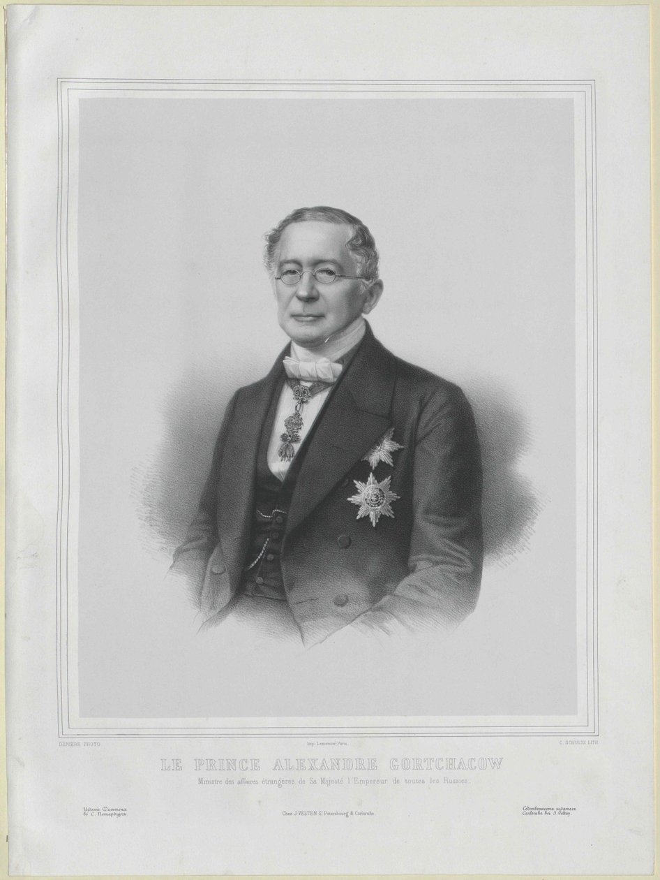 Alexander Michailovitj greve Gorchakov av Artist Unknown