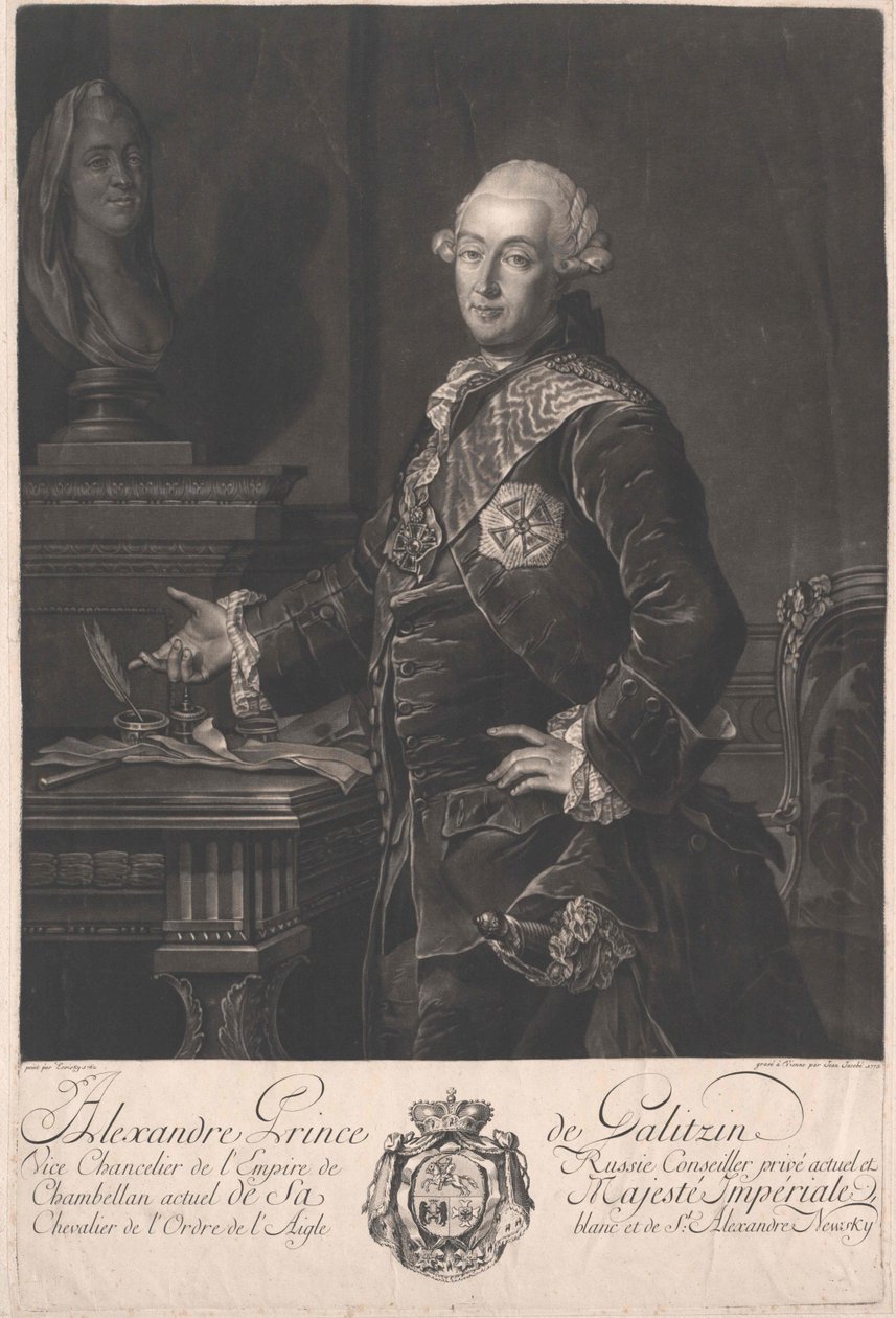 Alexander greve Galitzin av Artist Unknown