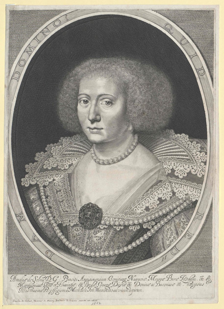 Amalie grevinna av Solms-Braunfels av Artist Unknown