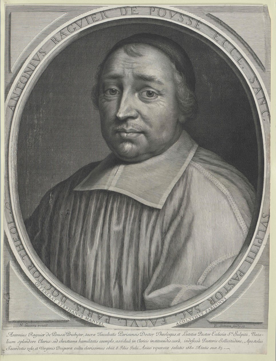 Antoine Raguier de Pouss00000000 (tryck) av Artist Unknown