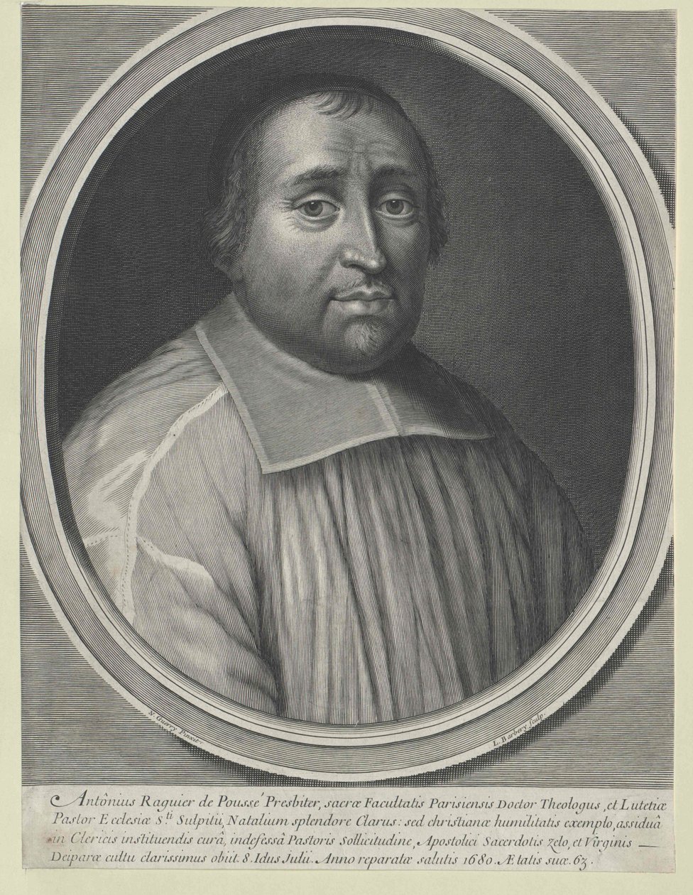 Antoine Raguier de Pouss00000000 (tryck) av Artist Unknown