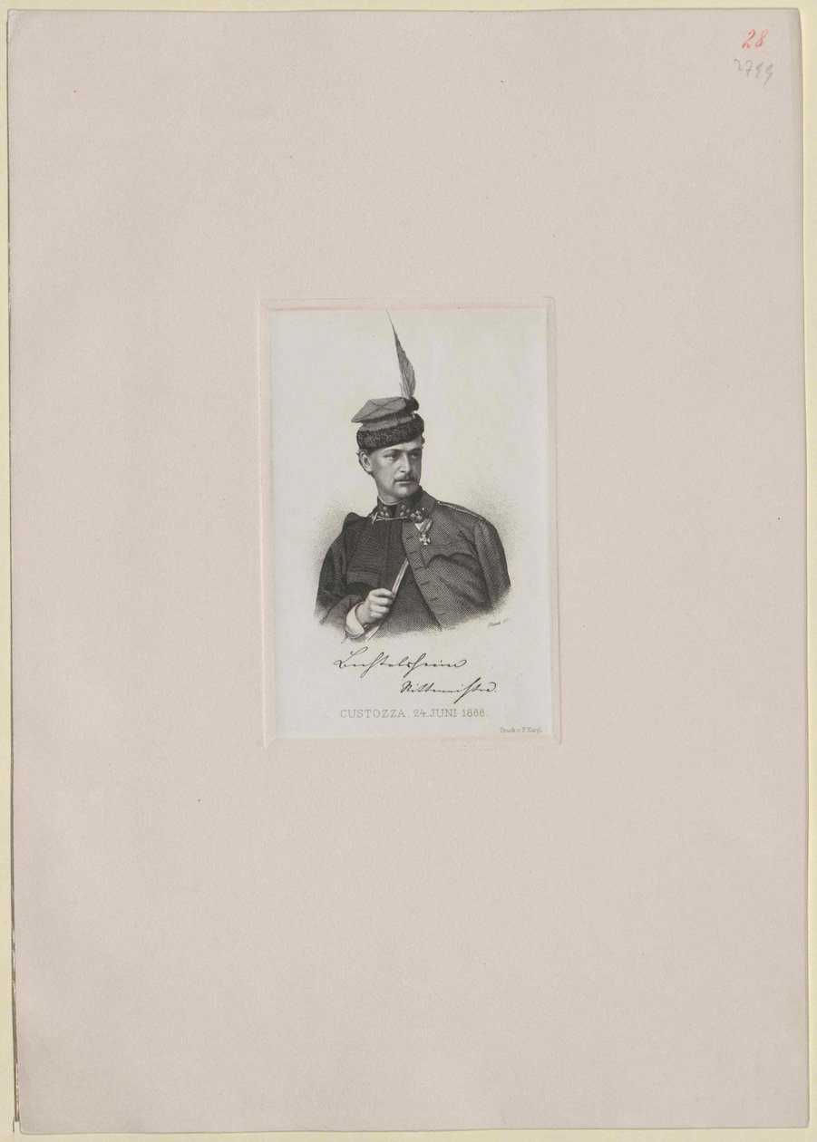 Anton Baron Bechtolsheim-Mauchenheim (tryck) av Artist Unknown