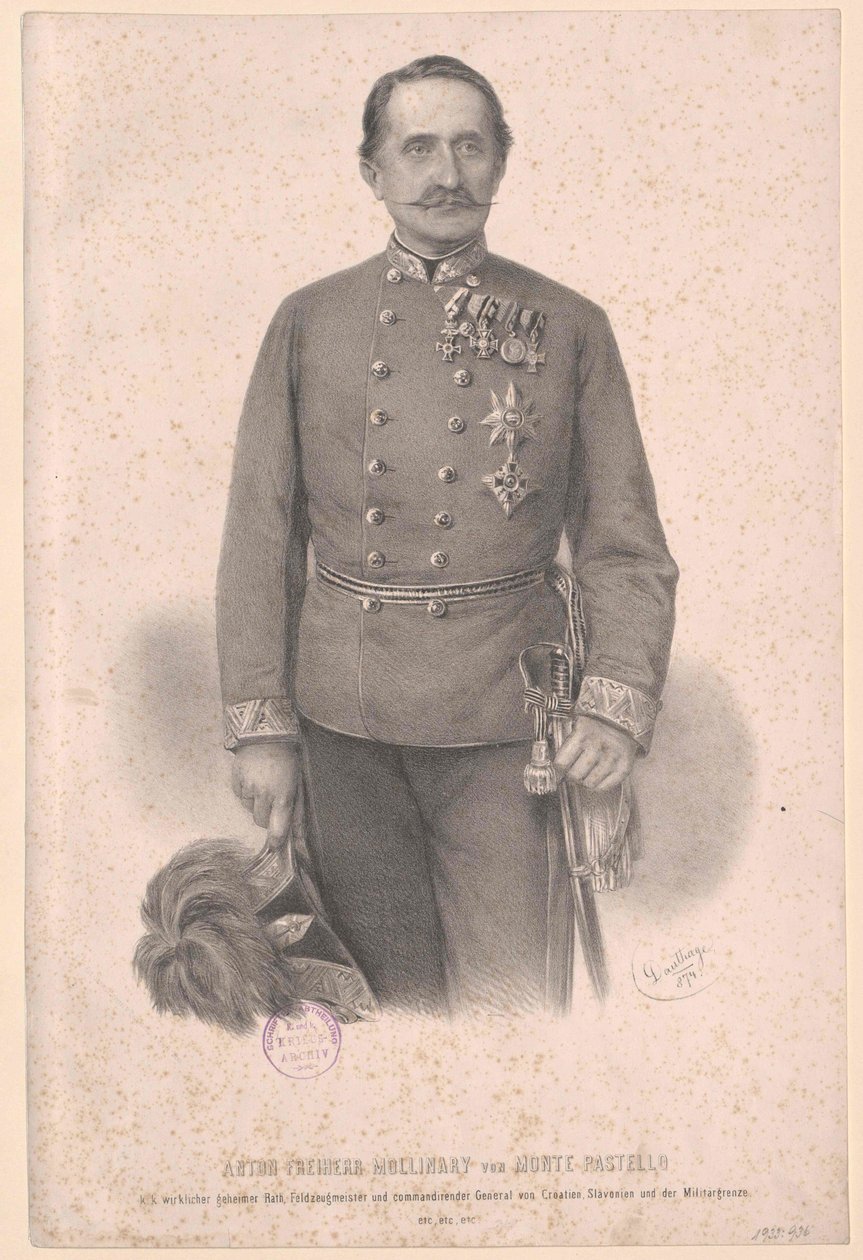Anton baron Mollinary av Monte Pastello av Artist Unknown