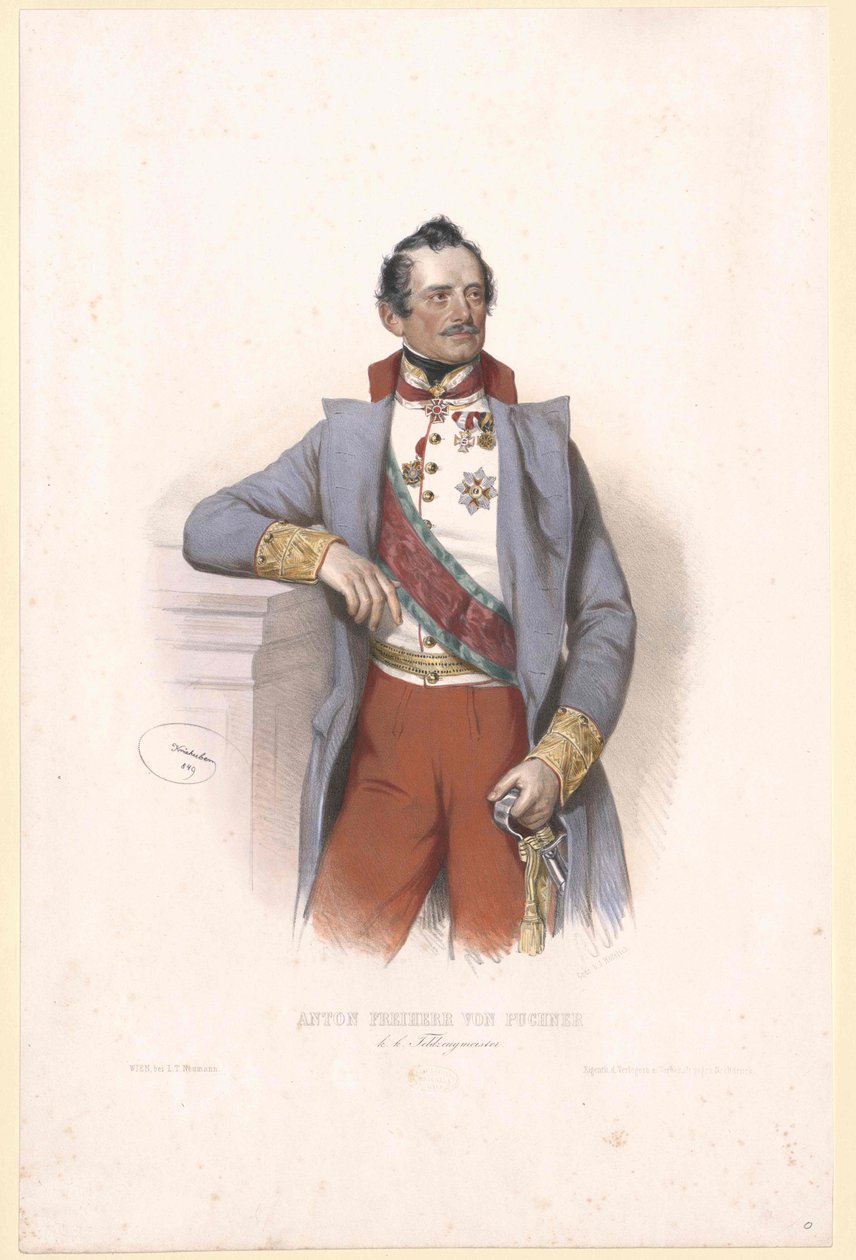 Anton baron Puchner av Artist Unknown