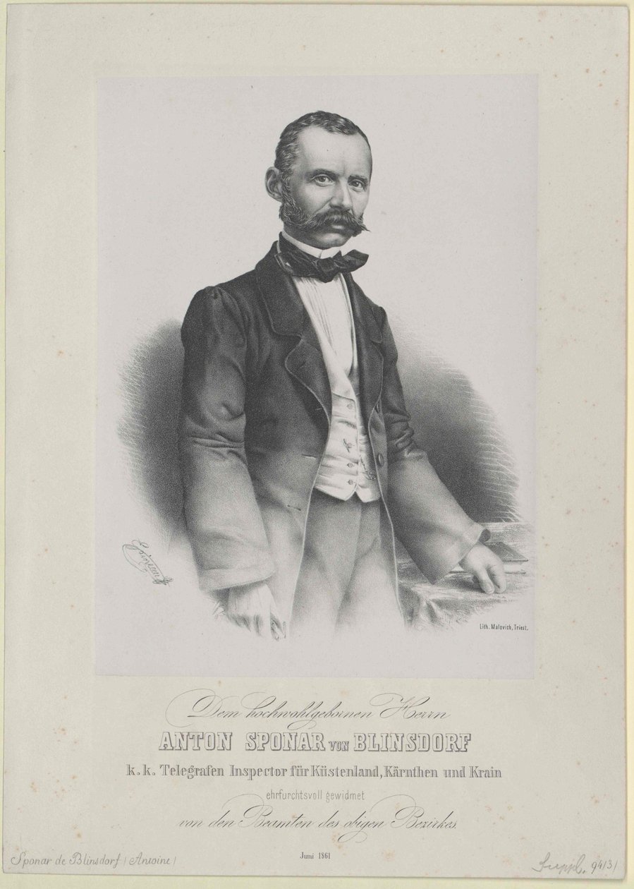 Anton von Sponar-Blinsdorf av Artist Unknown