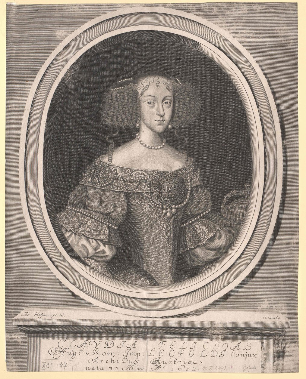 Ärkehertiginnan av Österrike Klaudia Felicity av Artist Unknown