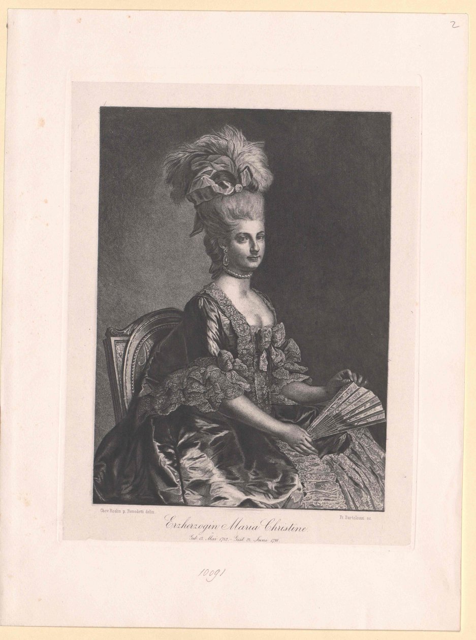 Ärkehertiginnan av Österrike Marie Christine av Artist Unknown