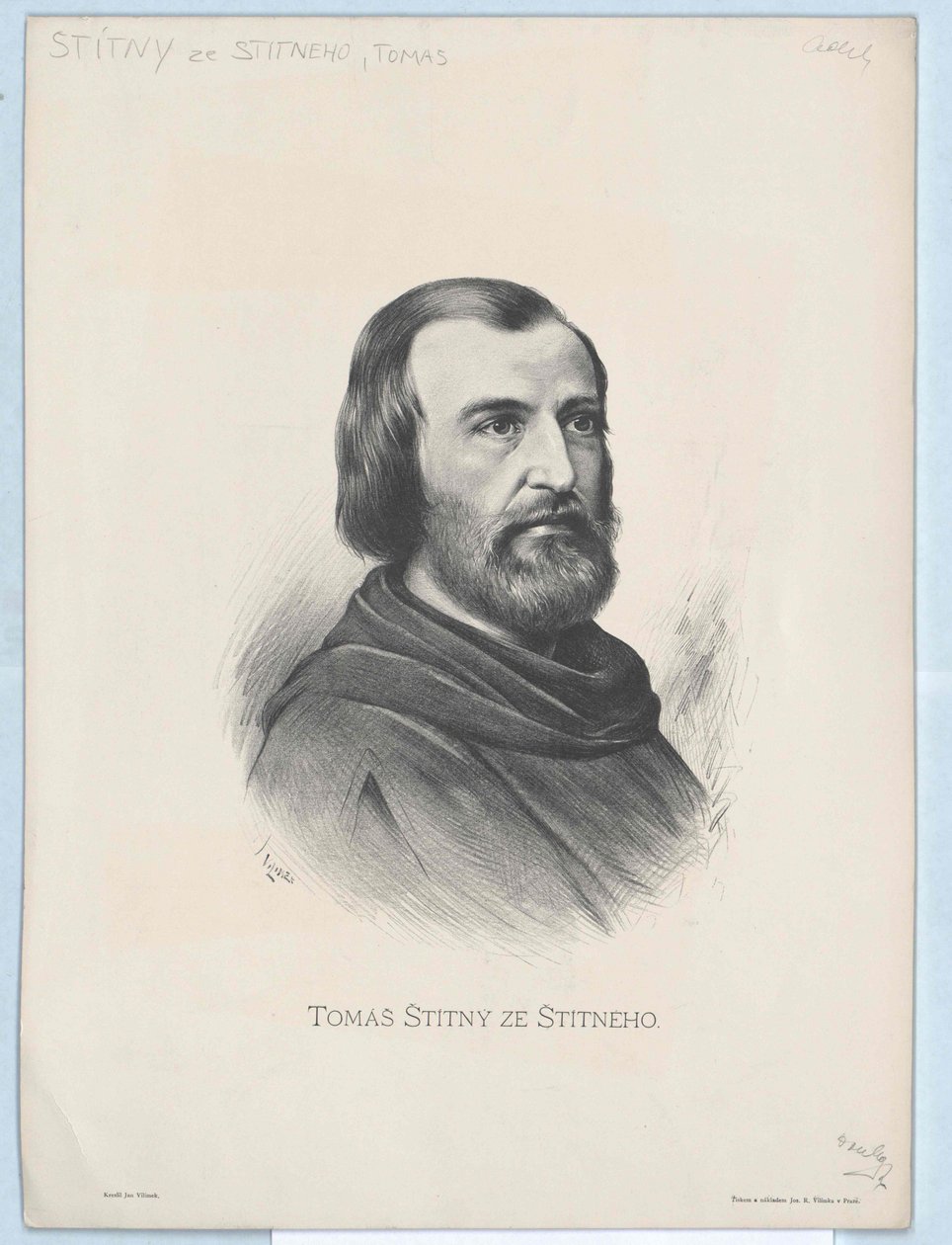 Ärkehertigen av Österrike Tomas Sititny ze Sitetneho (tryck) av Artist Unknown