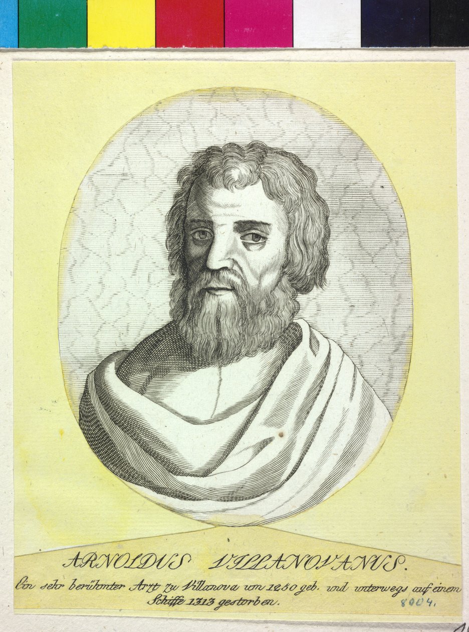 Arnaldus av Villanova (tryck) av Artist Unknown