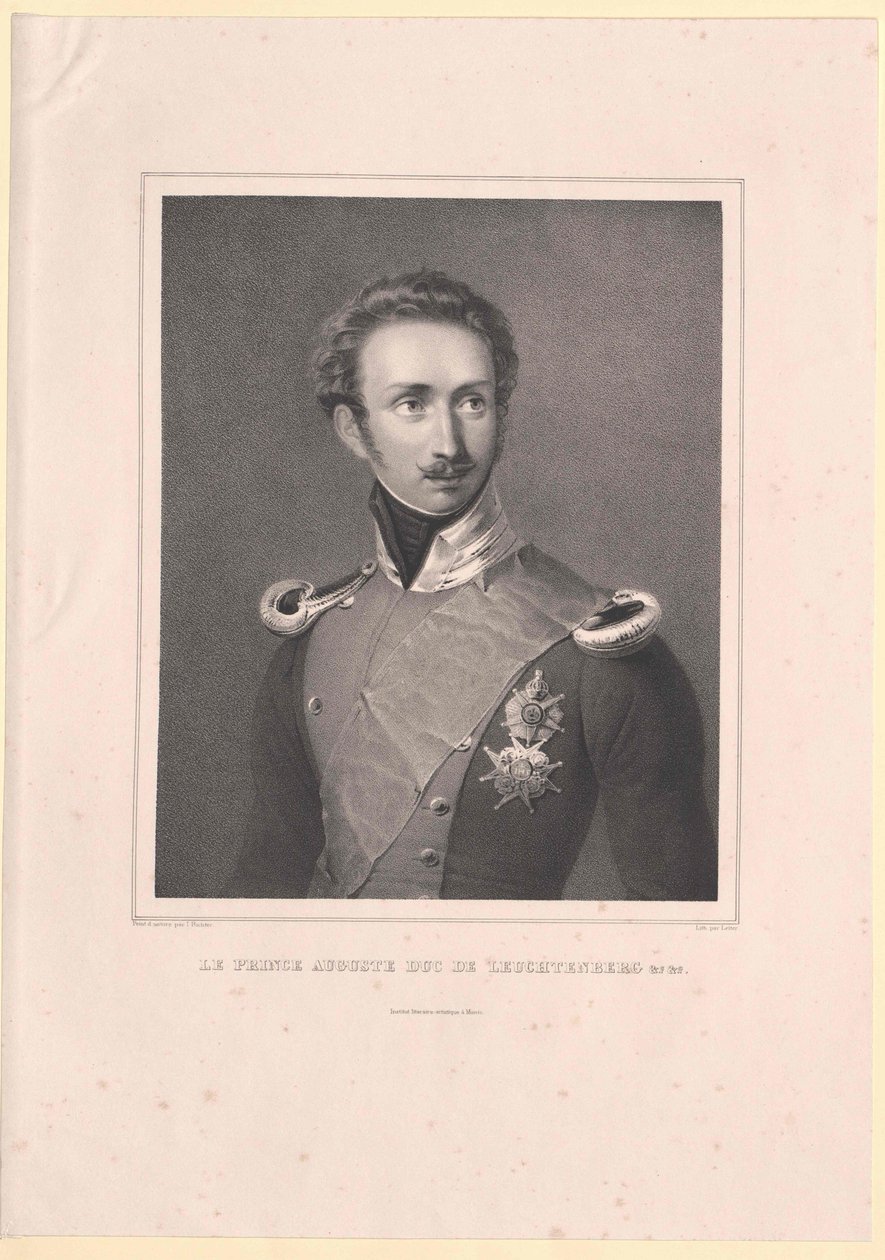 August hertig Leuchtenberg av Artist Unknown