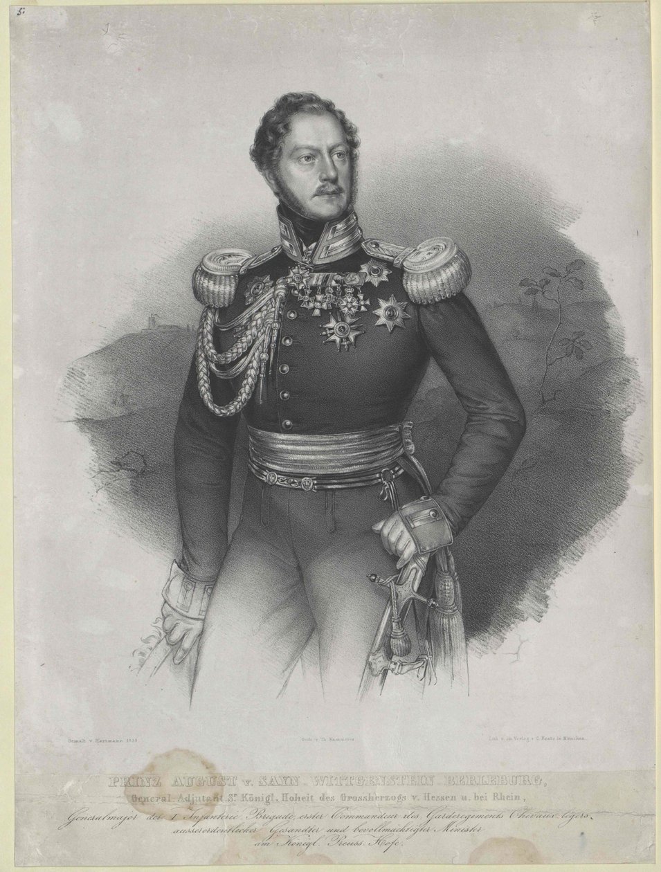 August prins Sayn-Wittgenstein-Berleburg av Artist Unknown