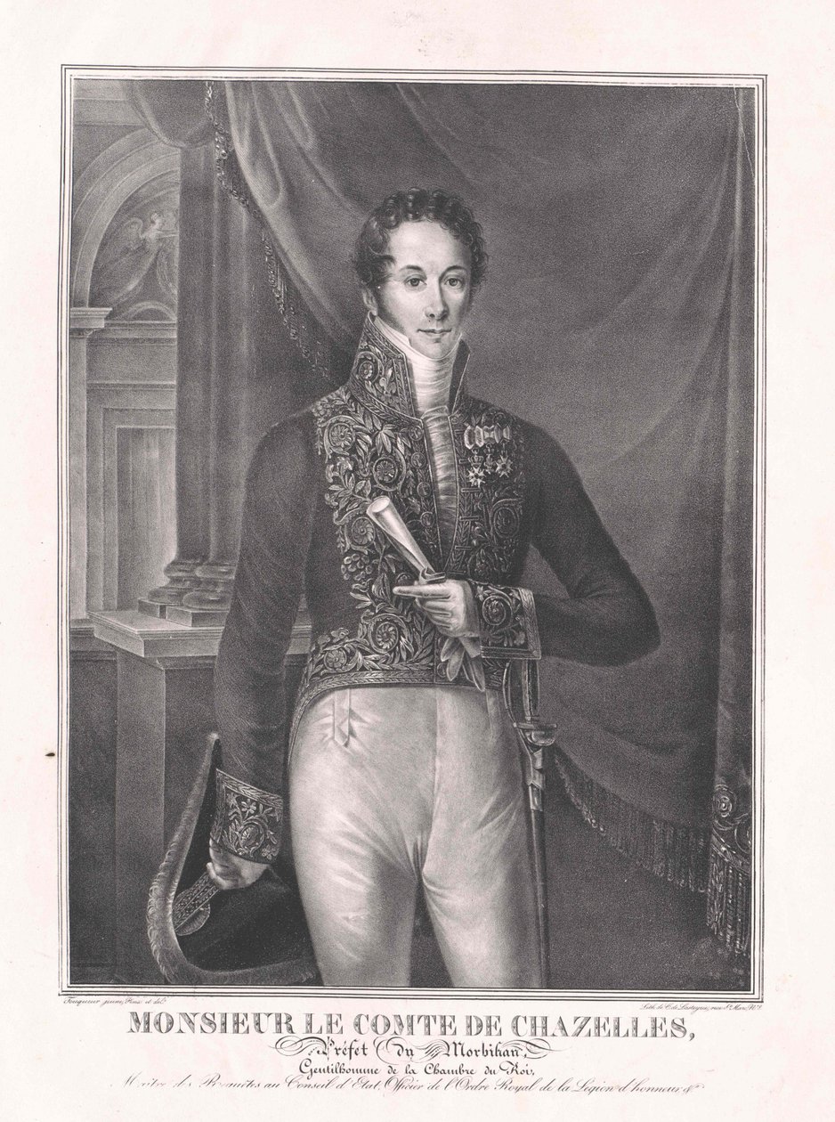 Augustin-Jean-Baptiste-Louis-Marie Comte Chazelles av Artist Unknown