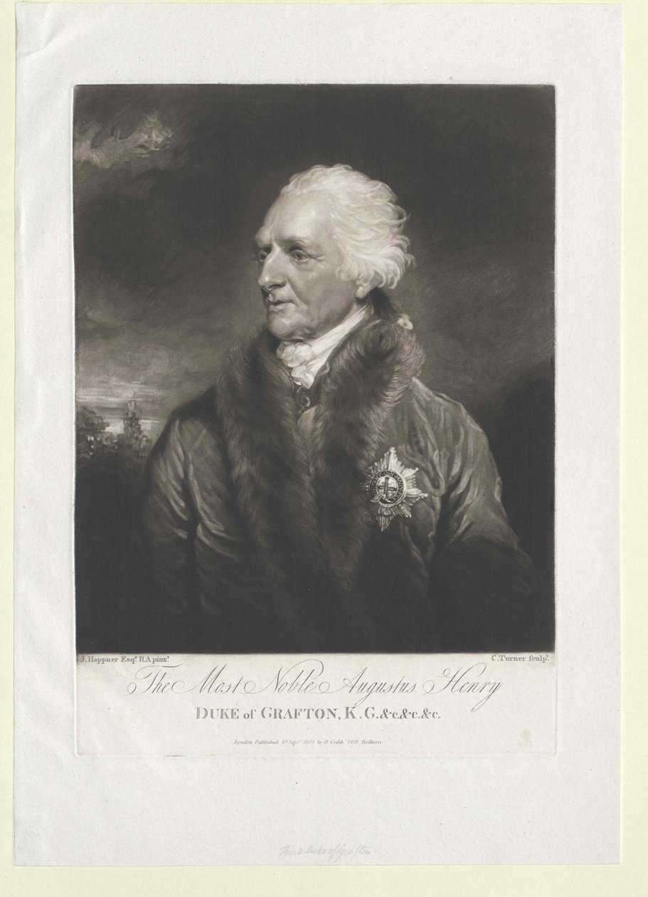 Augustus Henry Fitzroy hertig Grafton av Artist Unknown