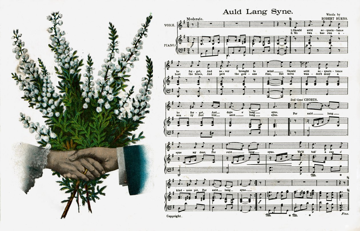 "Auld Lang Syne" (tryck) av Artist Unknown