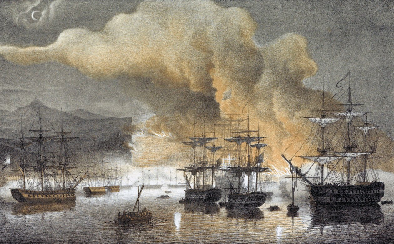 Bombardemang av Alger av Artist Unknown