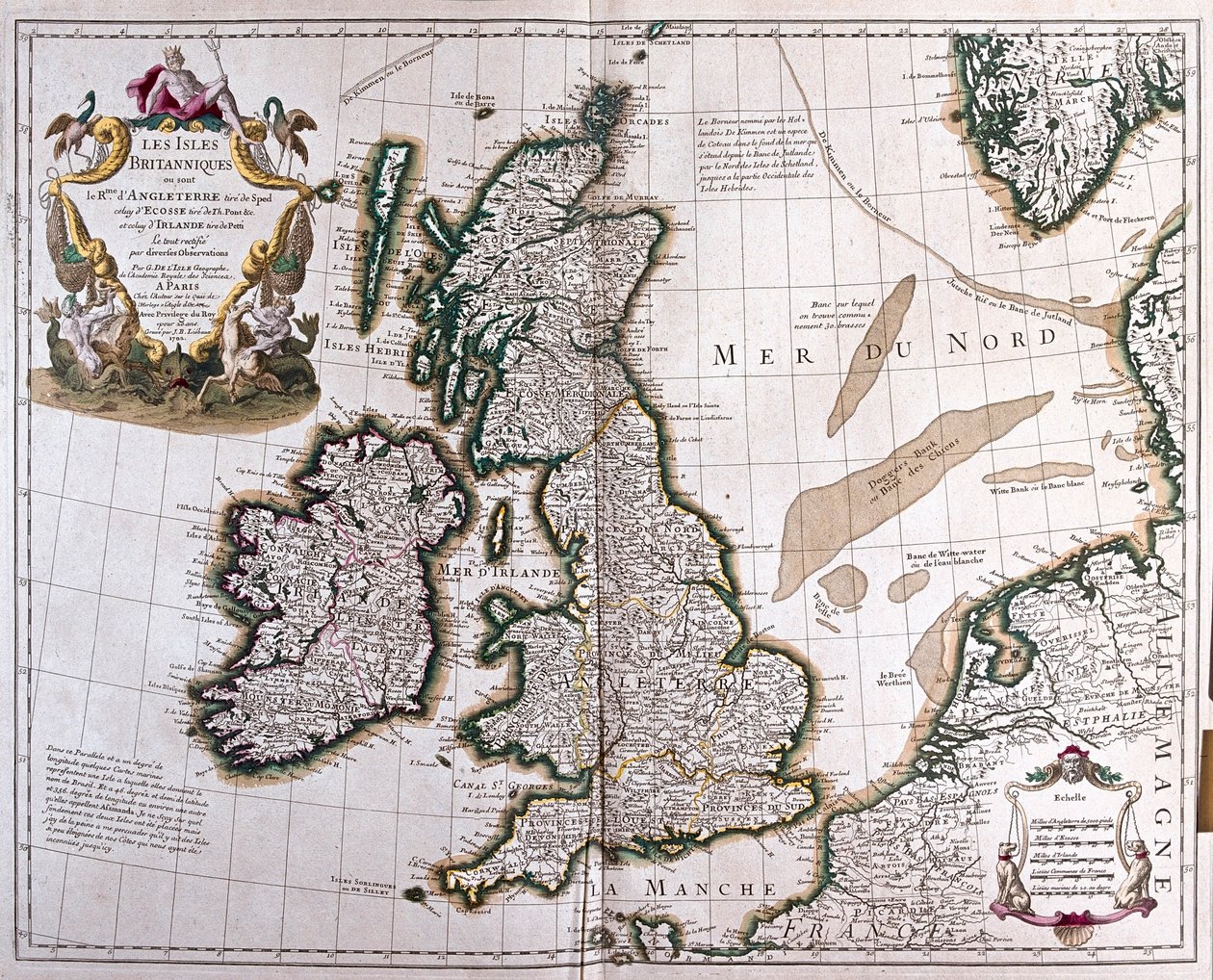 Brittiska öarna, England, Skottland och Irland - av Artist Unknown