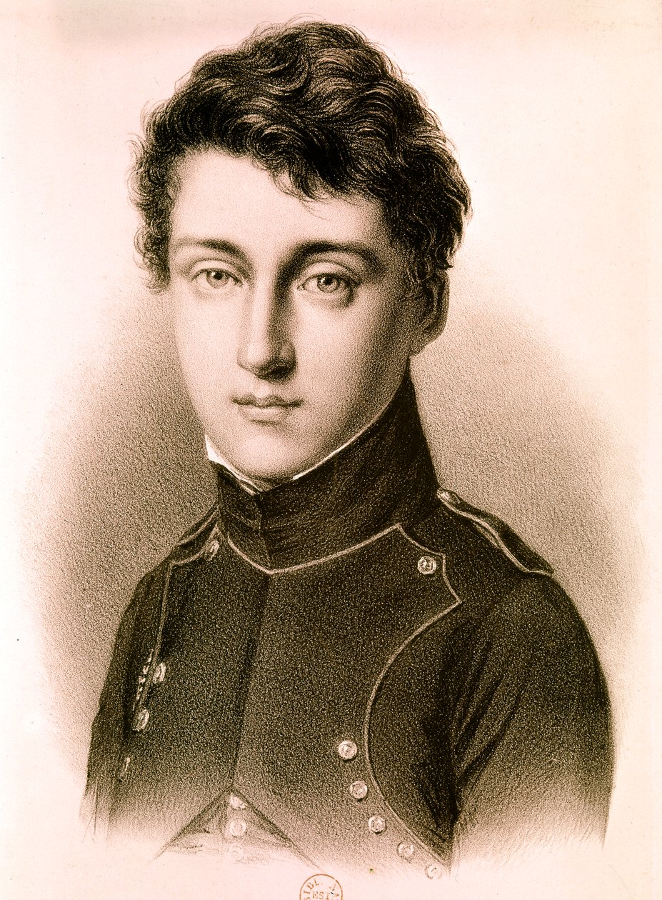 CARNOT Sadi Nicolas Léonard, fransk maskiningenjör och fysiker: Porträtt vid 17 års ålder (etsning) av Artist Unknown