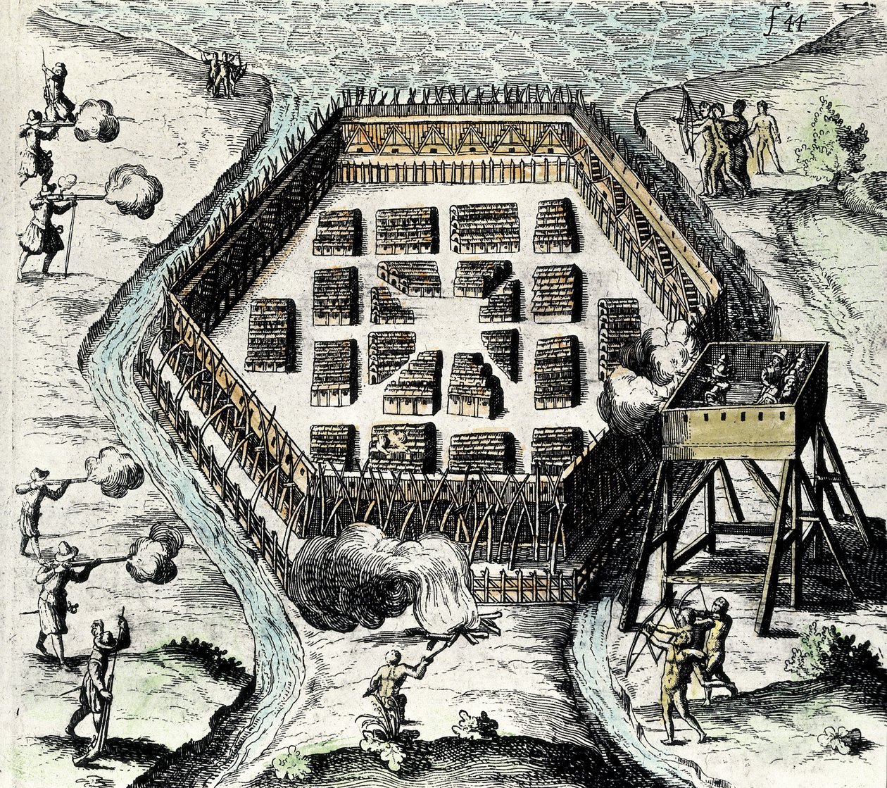 CHAMPLAIN, Samuel av (1567-1635). Engelsk navigatör, kartograf, tecknare, soldat och upptäcktsresande. Han grundade Nya Frankrike och Quebec City den 3 juli av Artist Unknown