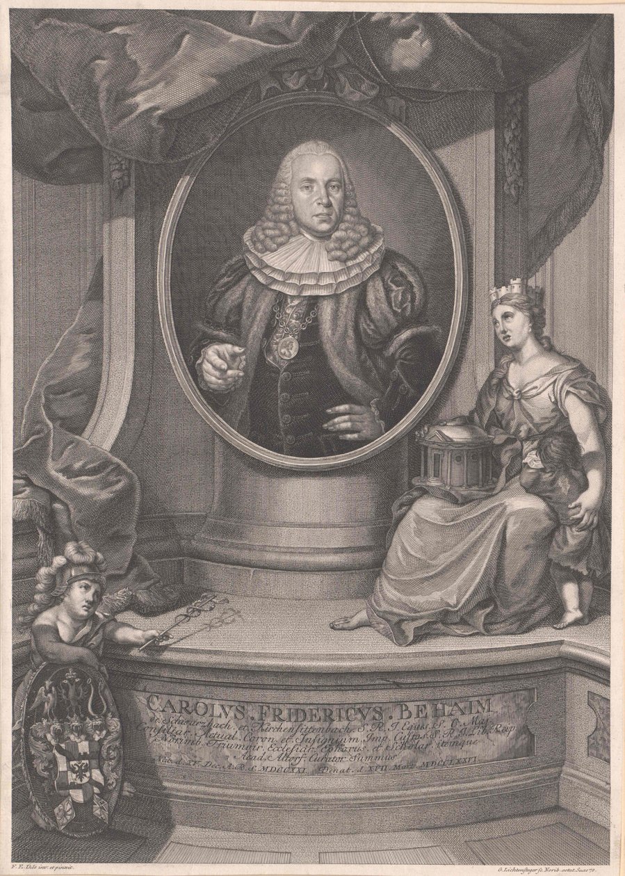 Carl Frederick Behaim von Schwarzbach och Kirchensittenbach av Artist Unknown