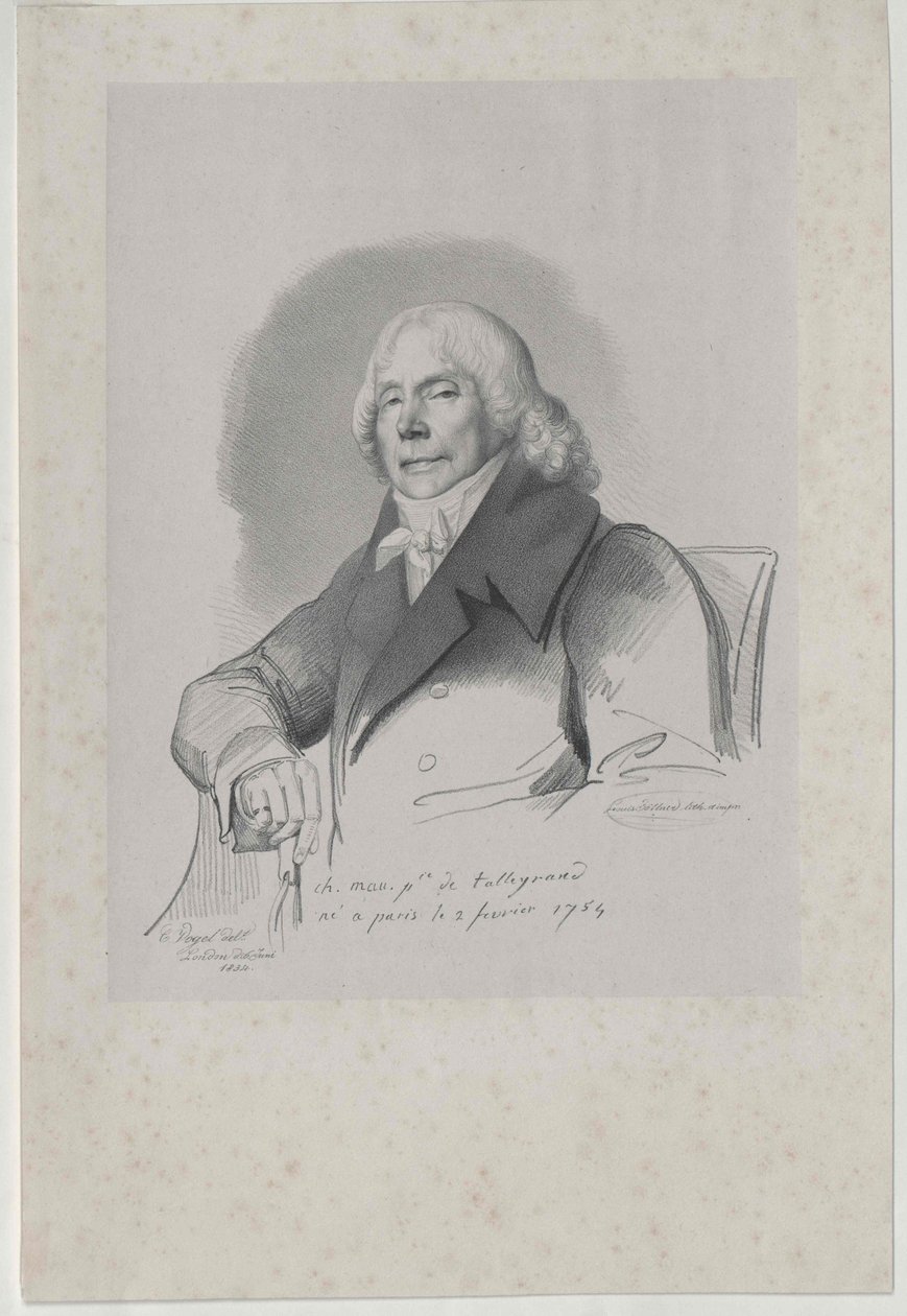 Charles Maurice hertig Talleyrand-Perigord av Artist Unknown