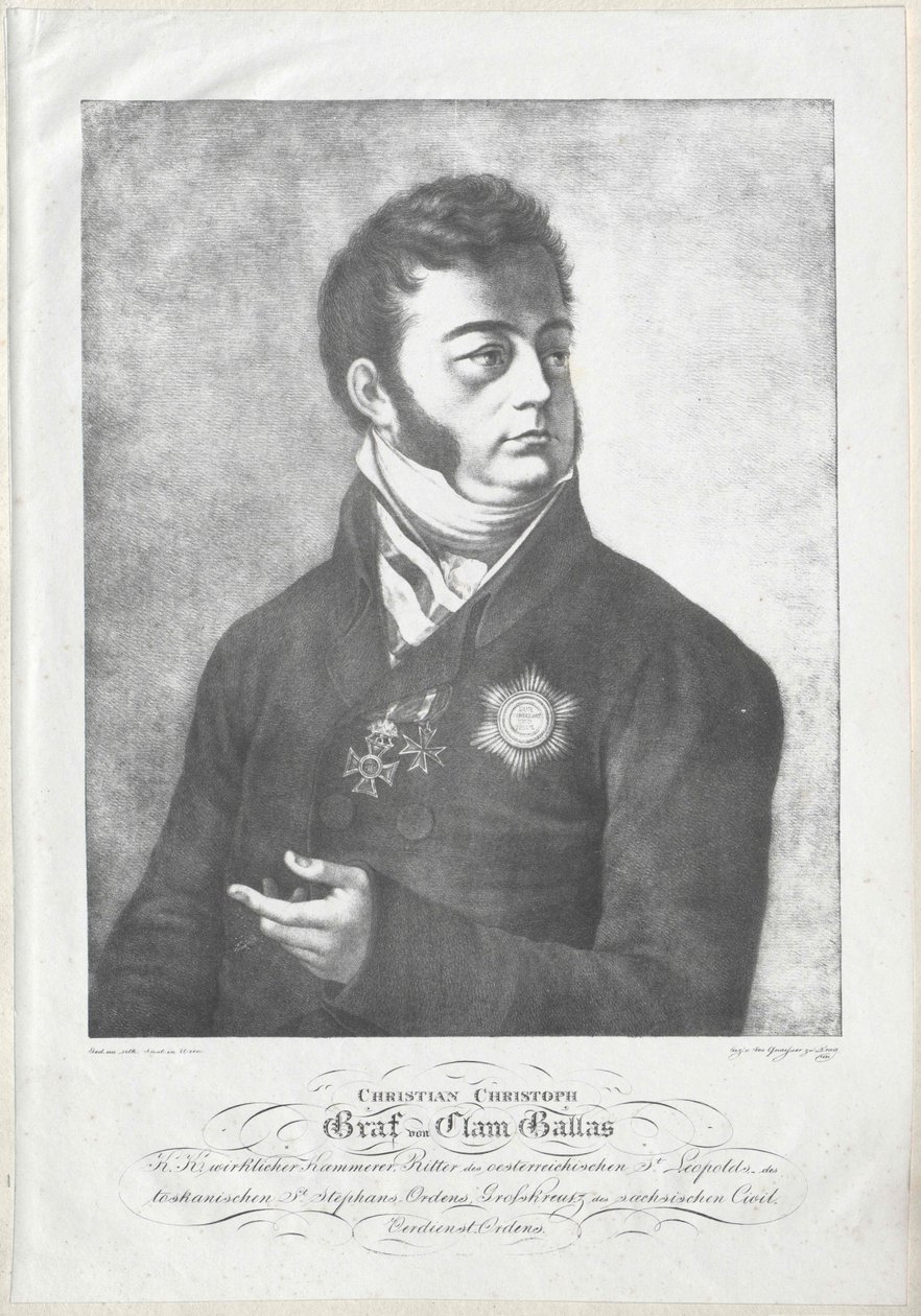 Christian Christoph greve Clam-Gallas av Artist Unknown