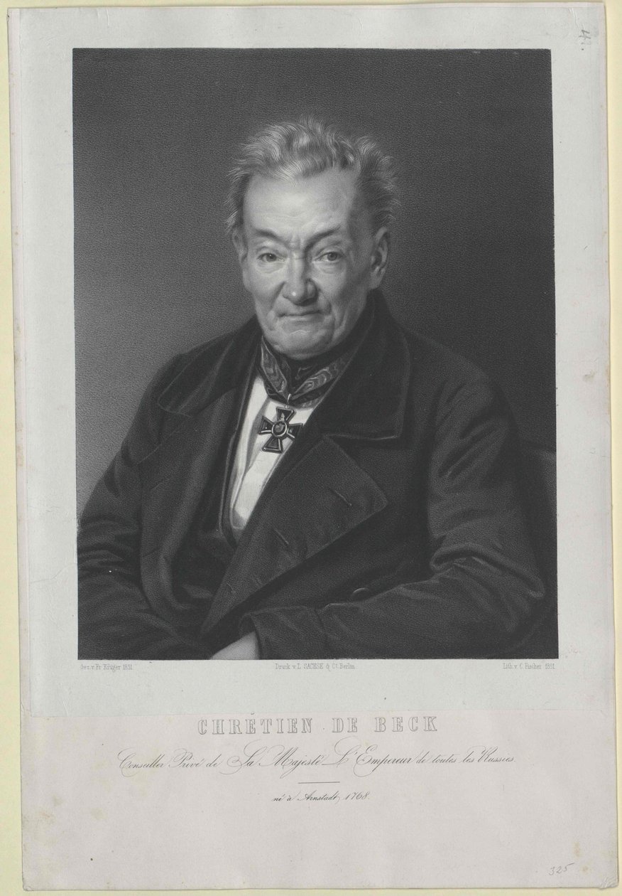 Christian von Beck av Artist Unknown