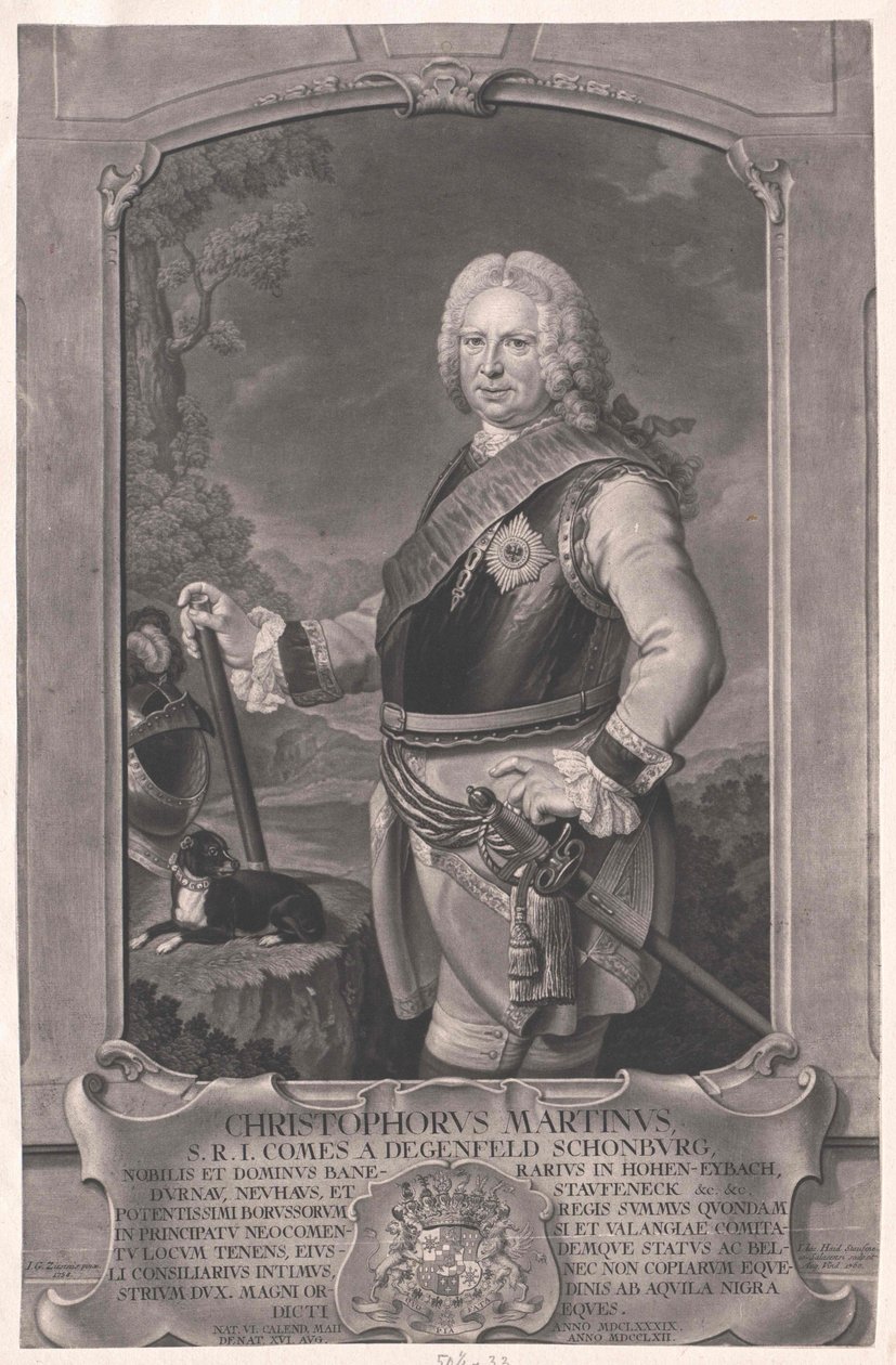 Christoph Martin greve von Degenfeld-Schonburg av Artist Unknown