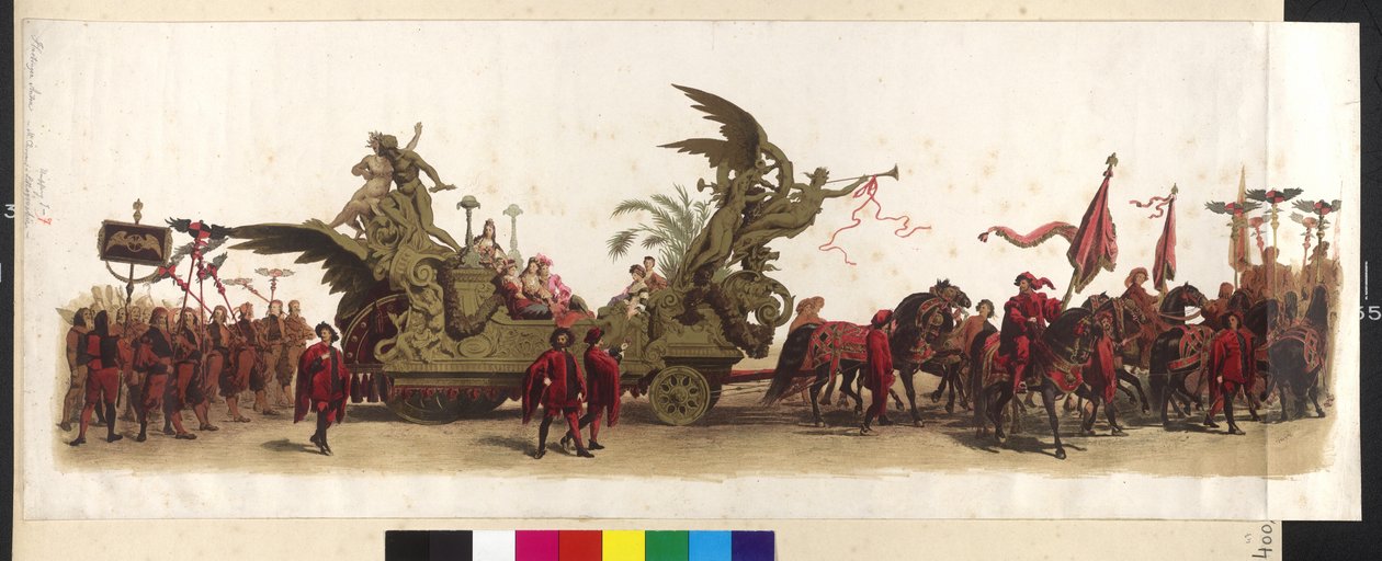 Vagn för Makart-Festzug (parad för Franz Josefs och Elisabeths silverbröllop) den 27 april. April 1879 i Wien av Artist Unknown