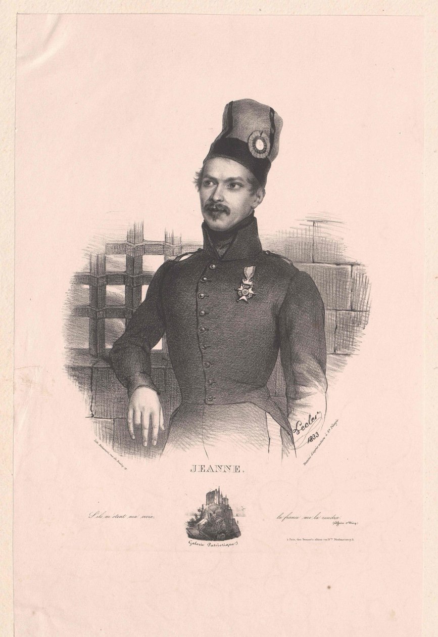 Kombinerad puckel Jeanne av Artist Unknown