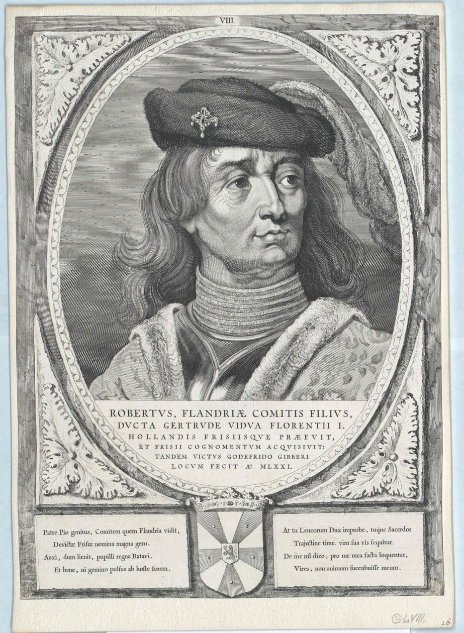 Greve av Flandern Robert I av Frisland av Artist Unknown