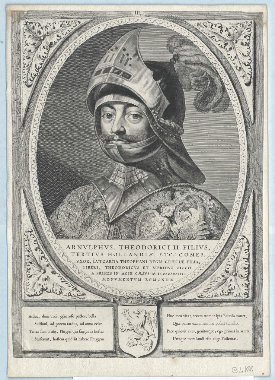 Greve av Holland Arnulf II (tryck) av Artist Unknown