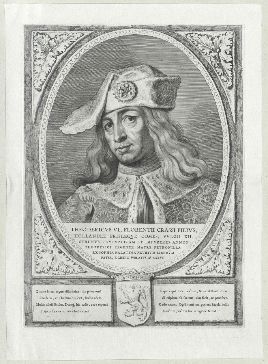 Greven av Holland Dietrich VI (tryck) av Artist Unknown