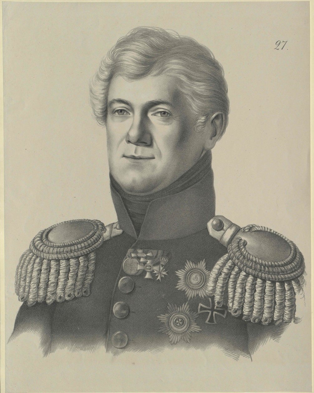 Dimitrij Vladimirovitj greve Galitzin (tryck) av Artist Unknown