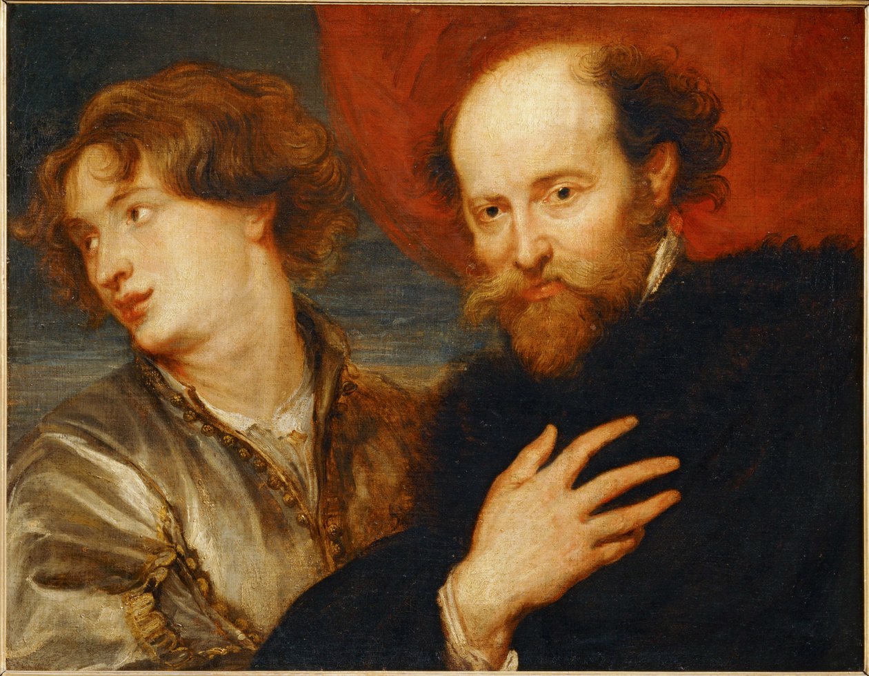 Dubbelporträtt idealise de van Dyck et Rubens ... av Artist Unknown