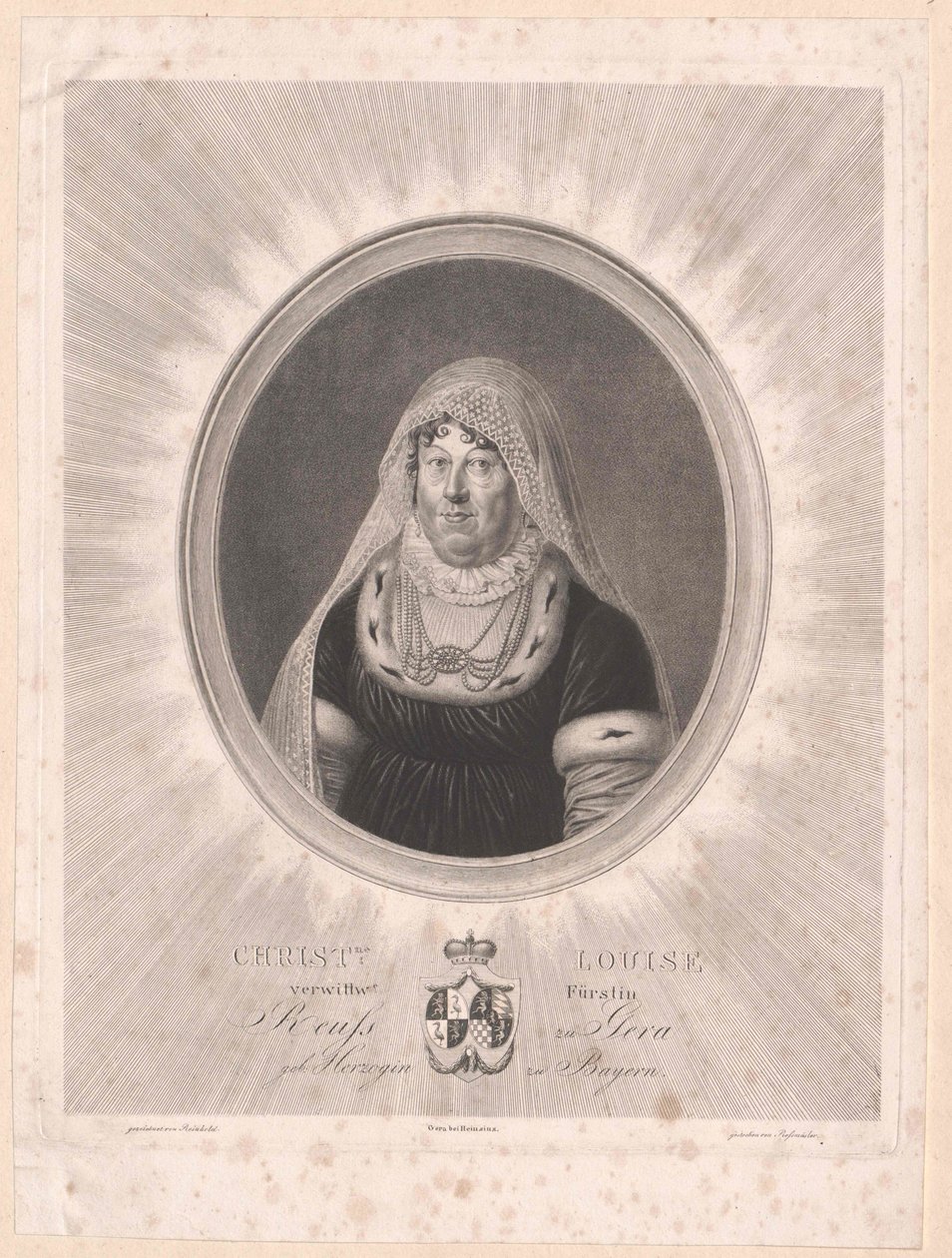 Hertiginnan av Bayern Louise (tryck) av Artist Unknown