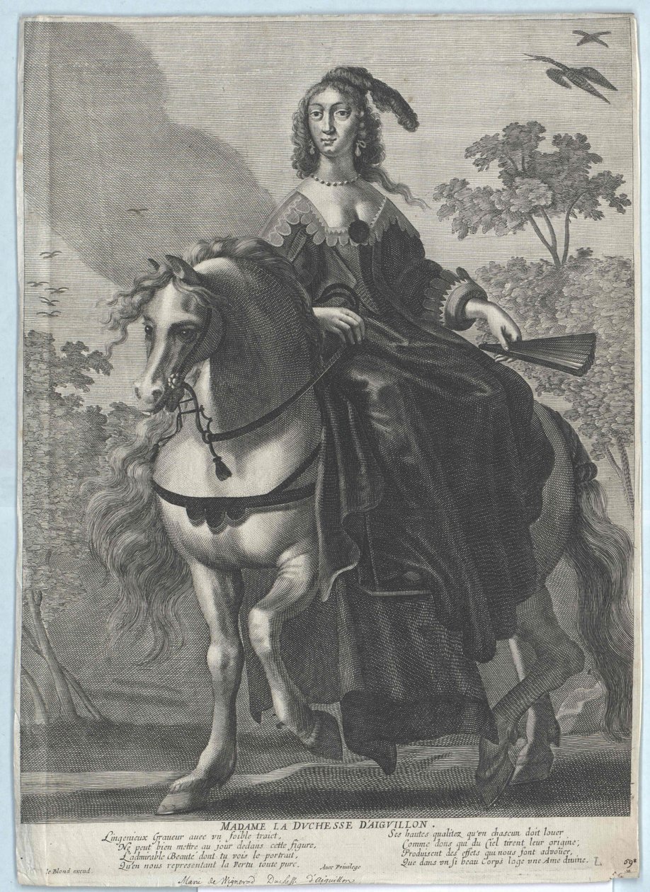 Hertiginnan av Aiguillon Vignerot du Plessis av Artist Unknown