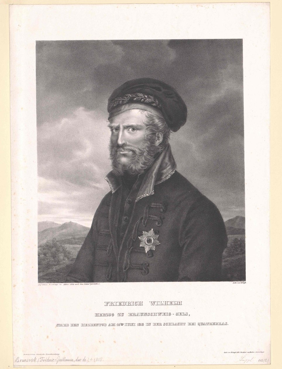 Hertig av Braunschweig-Oels Friedrich Wilhelm av Artist Unknown