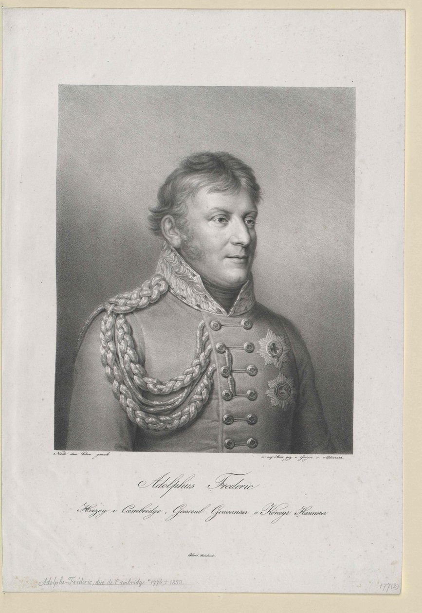 Hertigen av Cambridge Adolf Friedrich av Artist Unknown