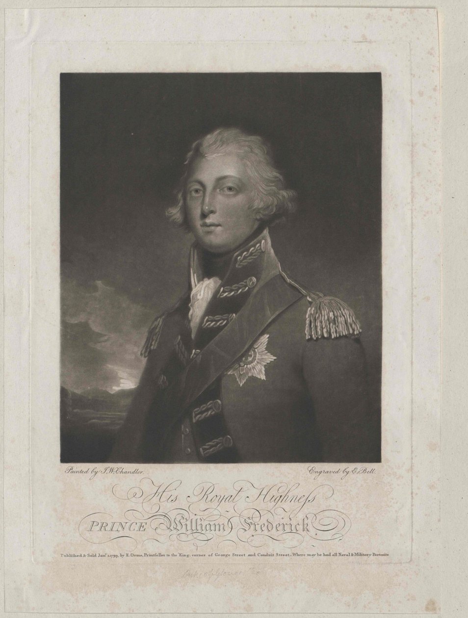 Hertigen av Gloucester William Fredric av Artist Unknown