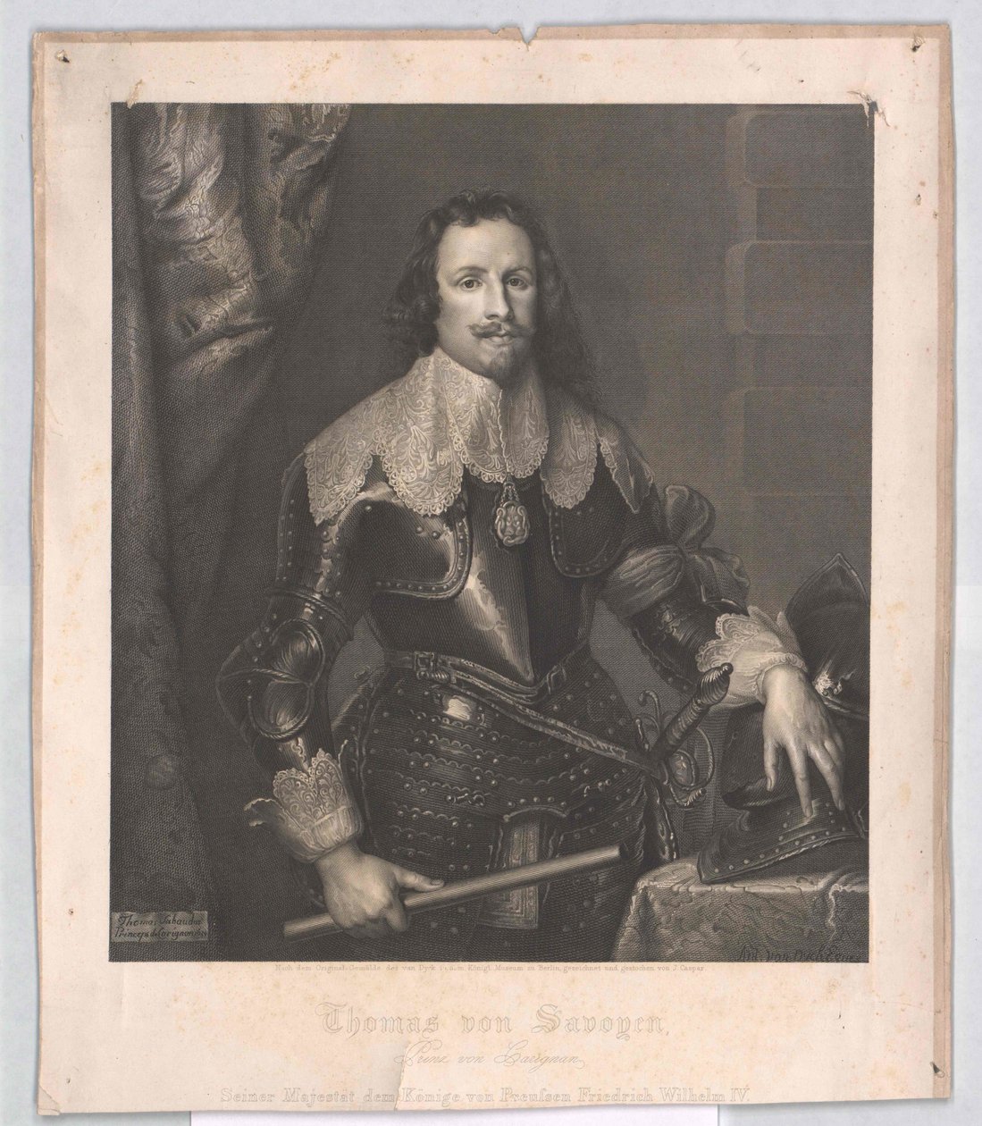 Hertigen av Savoyen Carignan Franz Thomas av Artist Unknown