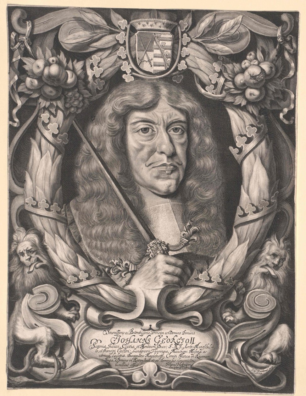 Kurfurste av Sachsen Johan Georg II av Artist Unknown