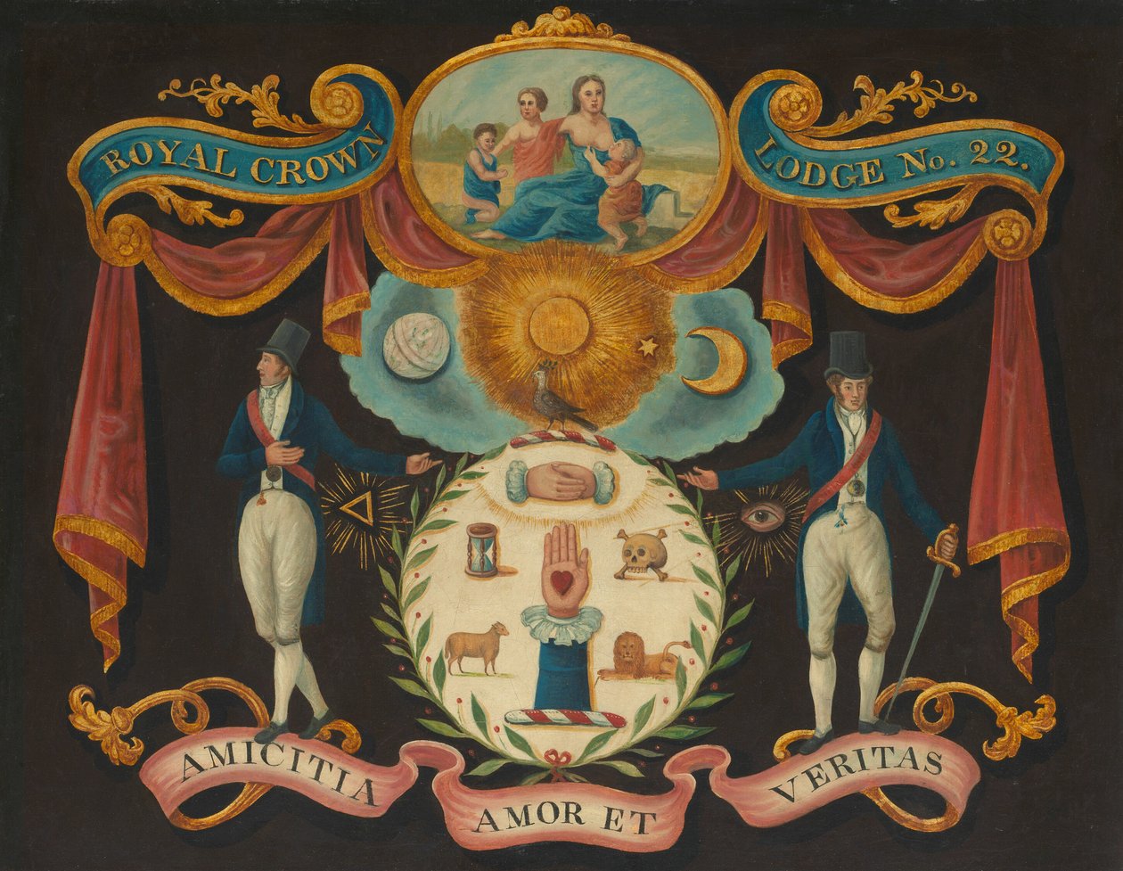 Emblem för Royal Crown Lodge No. 22 av Artist Unknown