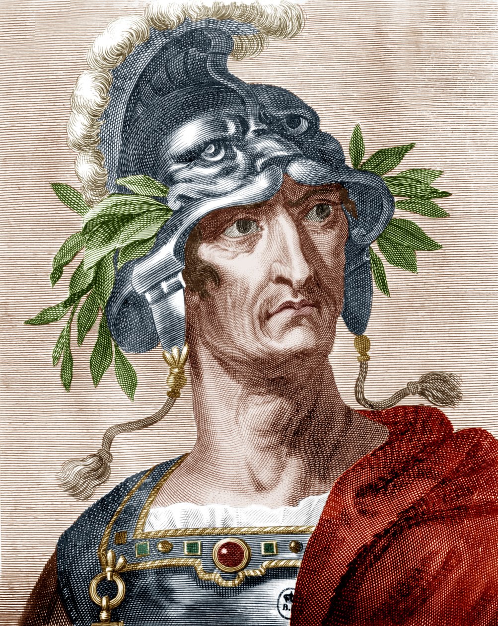 Kejsar Claudius (färggravyr) av Artist Unknown