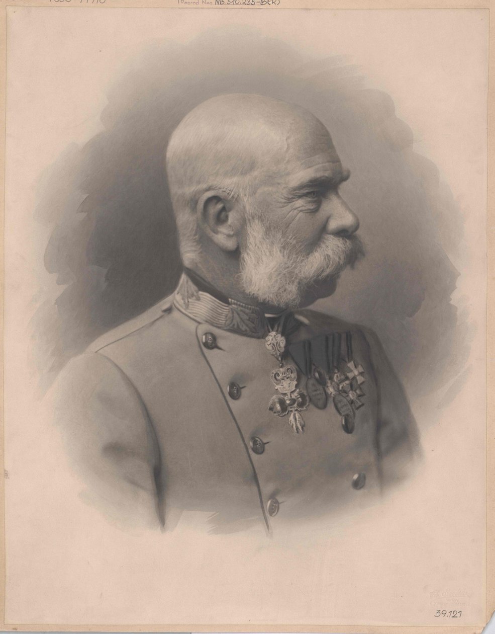 Kejsaren av Österrike Franz Joseph I (tryck) av Artist Unknown