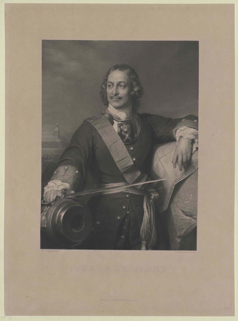 Rysslands kejsare Peter I den store av Artist Unknown