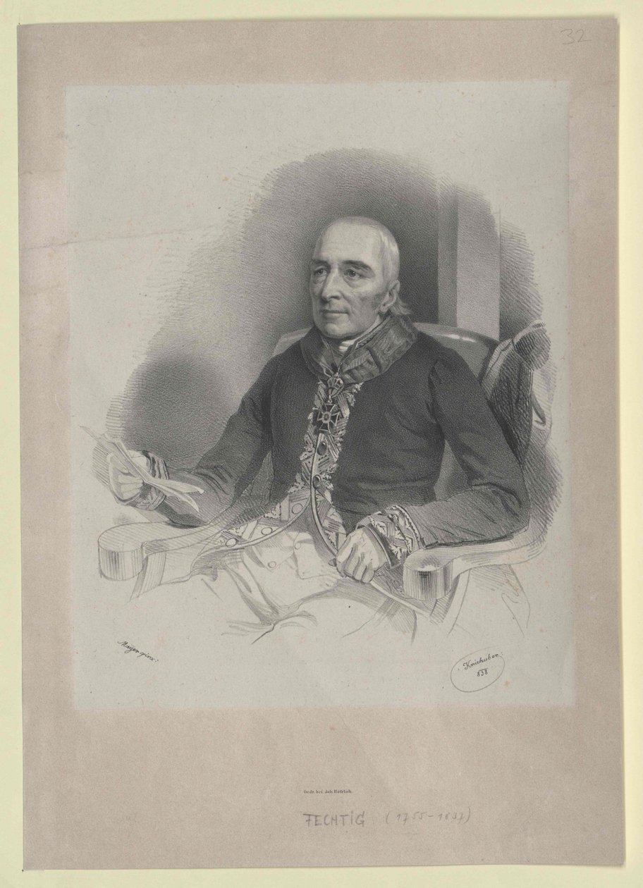 Ferdinand baron Fechtig-Fechtenberg av Artist Unknown