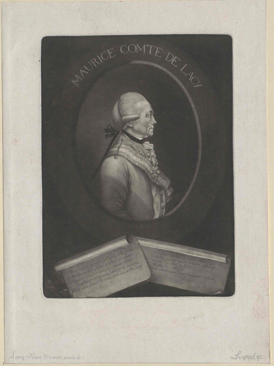 Franz Moritz greve Lacy (tryck) av Artist Unknown